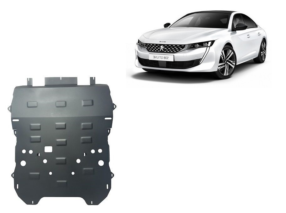 Peugeot 508 (2019-2026) Engine, Front Bumper, Gearbox, Radiator Skid Plate - 2 mm Steel