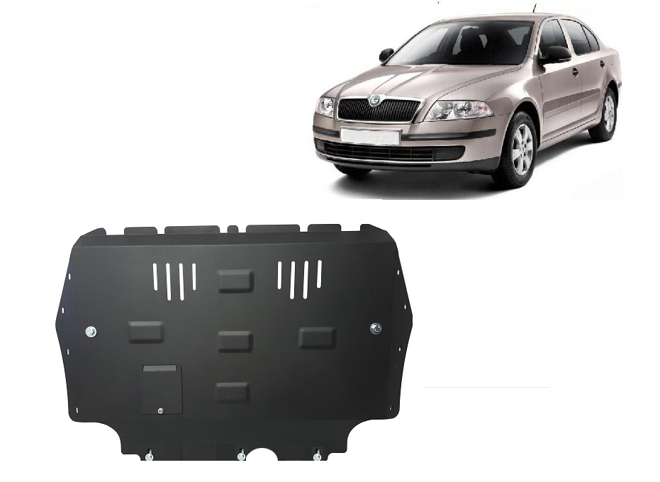 Skoda Octavia 2 (2004-2012) Engine, Gearbox, Radiator Skid Plate - 2 mm Steel