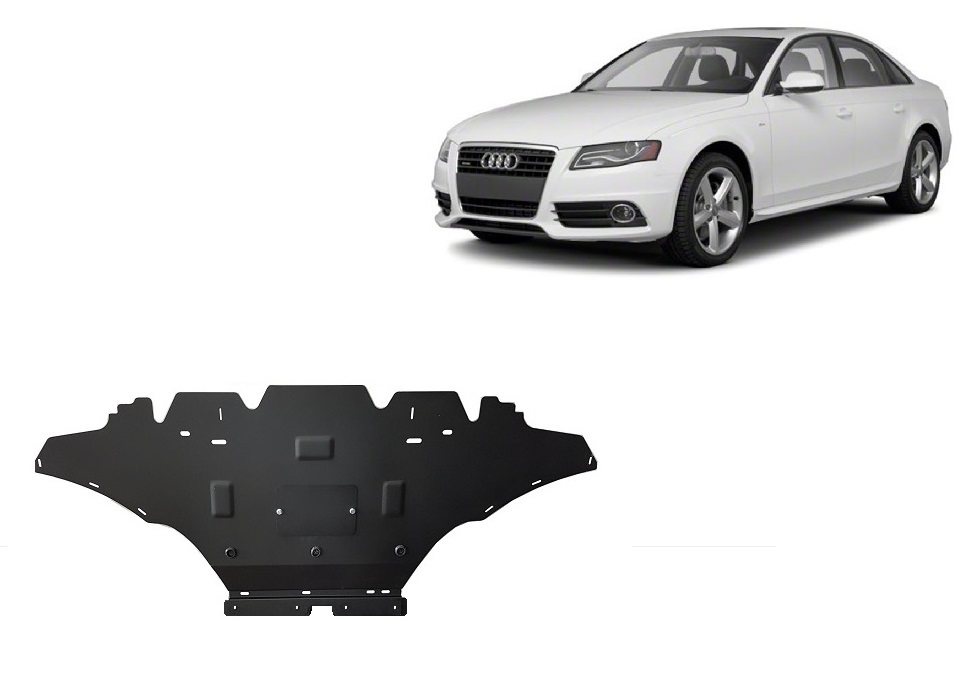 Audi A4 B8 Allroad, Petrol (2008-2014) Engine, Front Bumper, Radiator Skid Plate - 2 mm Steel