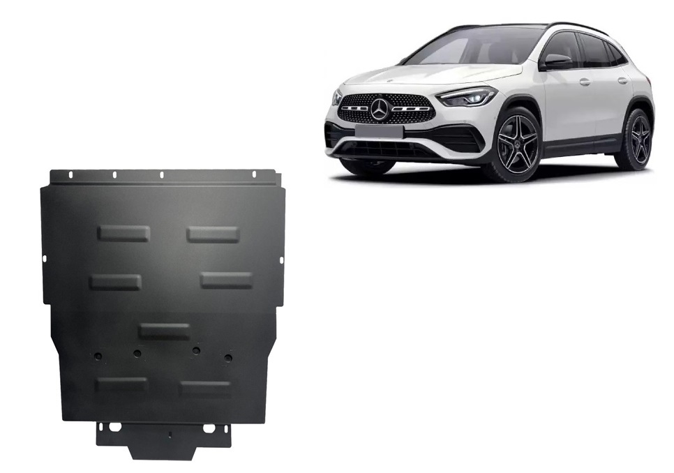 Mercedes GLA H247 (2018-2026) Engine, Gearbox, Radiator Skid Plate - 2 mm Steel