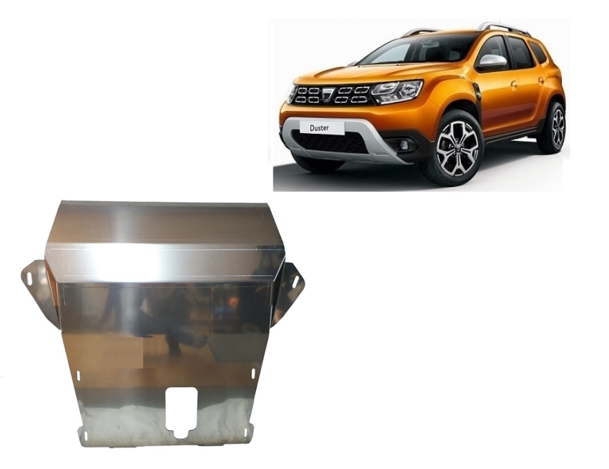 Dacia Duster (2018-2024) Engine, Front Bumper, Gearbox, Radiator Skid Plate - 4 mm Aluminum