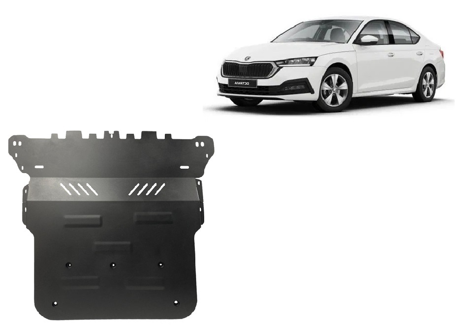 Skoda Octavia 4 (2019-2026) Engine, Gearbox, Radiator Skid Plate - 2 mm Steel