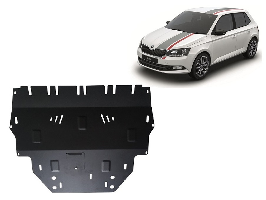Skoda Fabia 3 Diesel (2015-2021) Engine, Gearbox, Radiator Skid Plate - 2 mm Steel