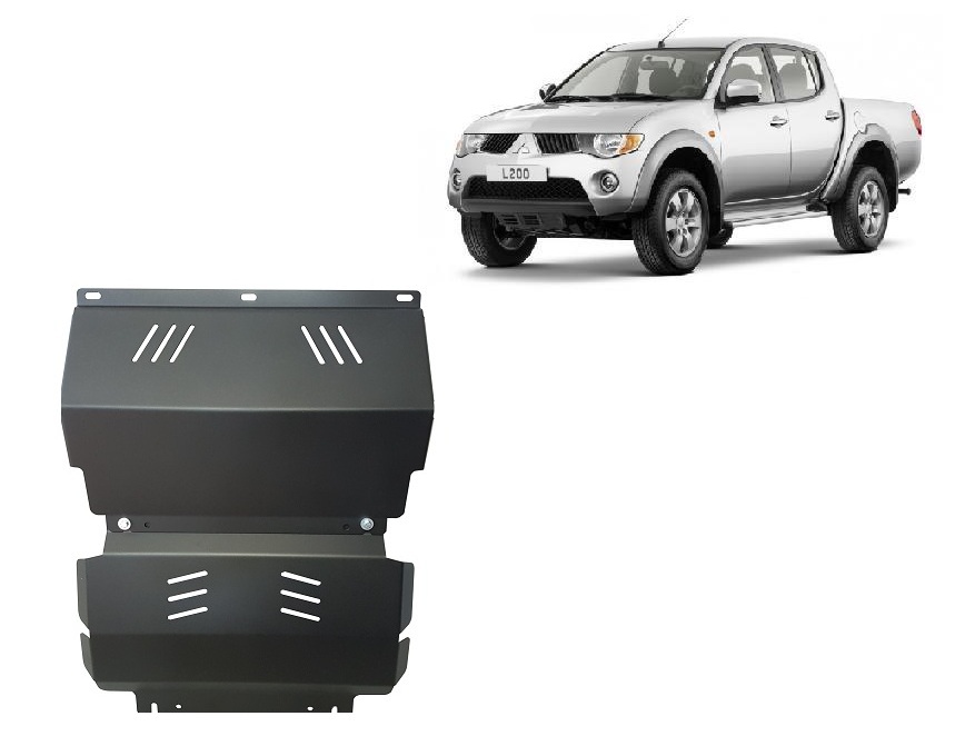 Mitsubishi L 200 (2005-2015) Engine, Radiator Skid Plate - 3 mm Steel