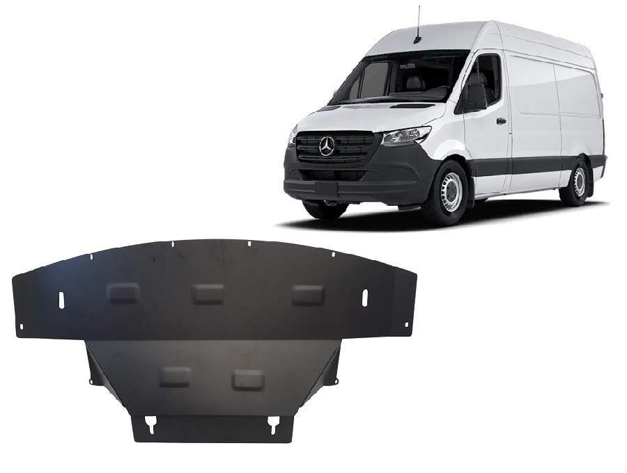 Mercedes Sprinter 907 4x4 (2018-2023) Engine, Front Bumper, Gearbox, Radiator Skid Plate - 2 mm Steel