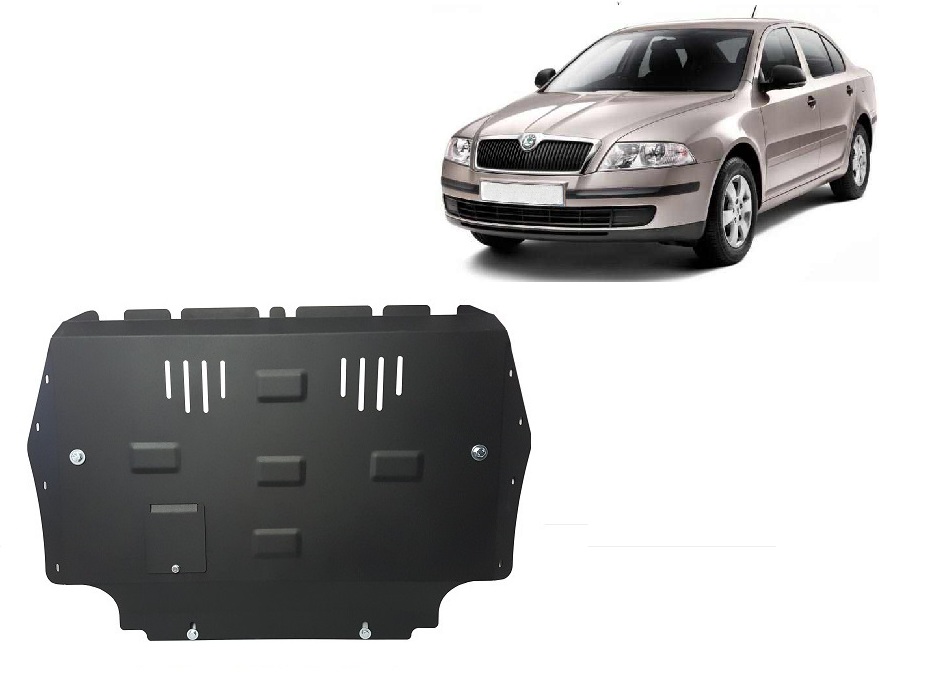 Skoda Octavia 2 (2010-2012) Engine, Gearbox, Radiator Skid Plate - 2 mm Steel