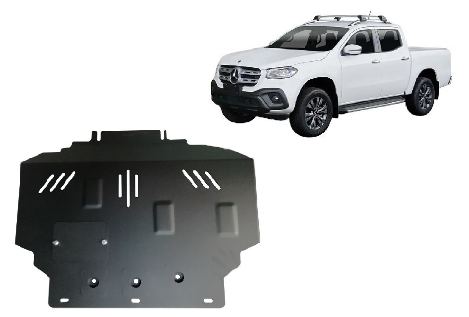 Mercedes X-Class W470 (2017-2020) Engine Skid Plate - 2 mm Steel