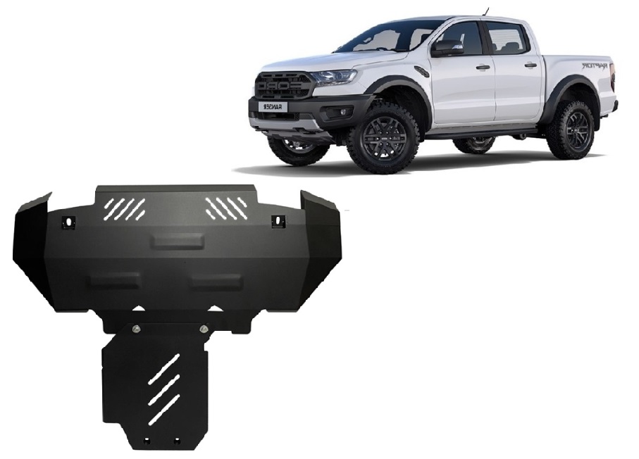 Ford Ranger Raptor (2020-2023) Engine and Front Bumper Skid Plate - 3 mm Steel