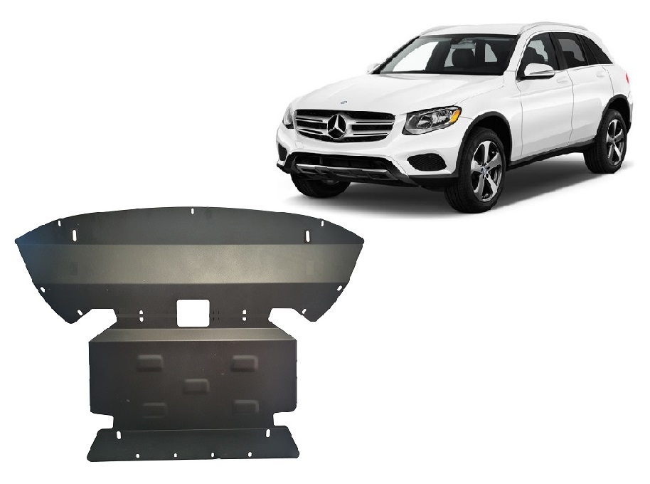 Mercedes GLC X253 (2015-2022) Engine, Front Bumper, Radiator Skid Plate - 2 mm Steel
