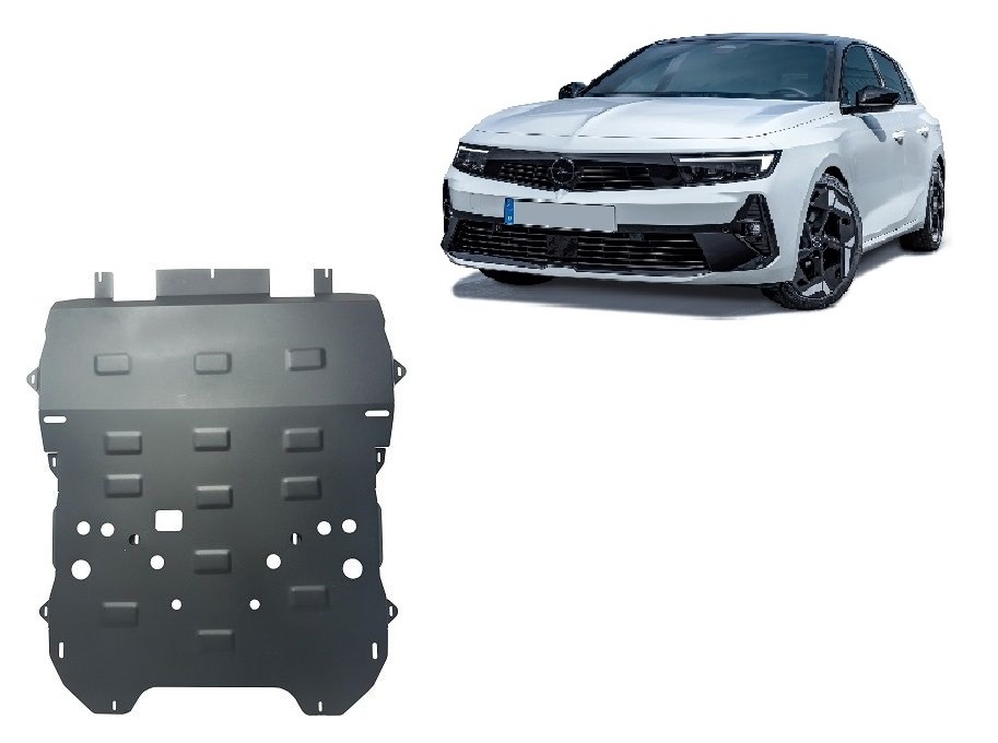 Opel Astra L (2021-2026) Engine, Front Bumper, Gearbox, Radiator Skid Plate - 2 mm Steel