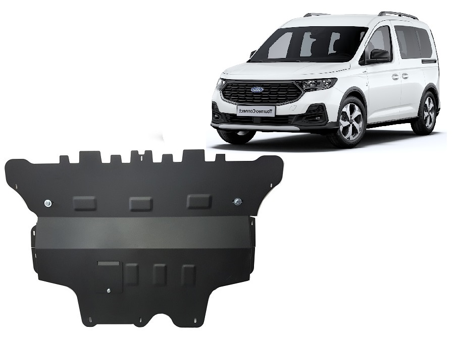 Ford Tourneo Connect - automatic gearbox (2021-2026) Engine, Front Bumper, Gearbox, Radiator Skid Plate - 2 mm Steel