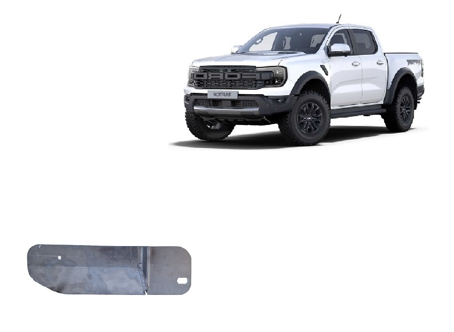Ford Ranger Raptor (2023-2026) Fuel filter and Fuel hoses Skid Plate - 4 mm Aluminum
