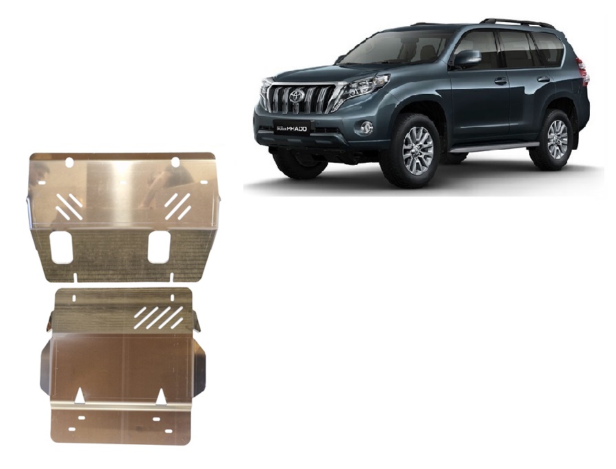 Toyota Land Cruiser 150 (2009-2026) Engine, Front Bumper, Radiator Skid Plate - 4 mm Aluminum