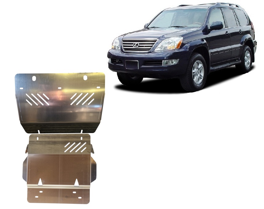 Lexus GX (2002-2009) Engine, Front Bumper, Radiator Skid Plate - 4 mm Aluminum