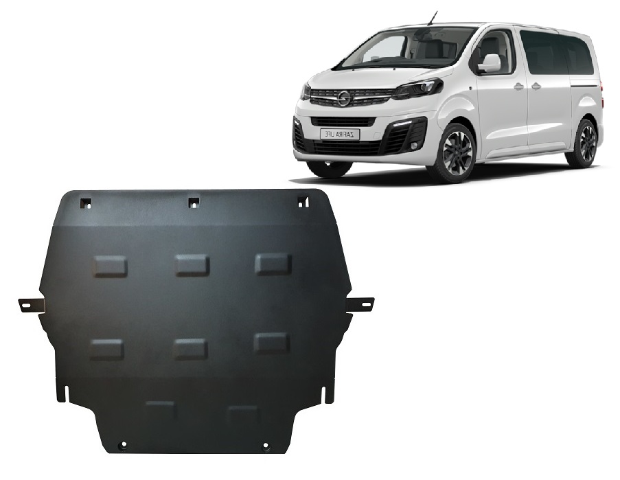 Opel Zafira Life (2019-2026) Engine, Gearbox, Radiator Skid Plate - 2 mm Steel