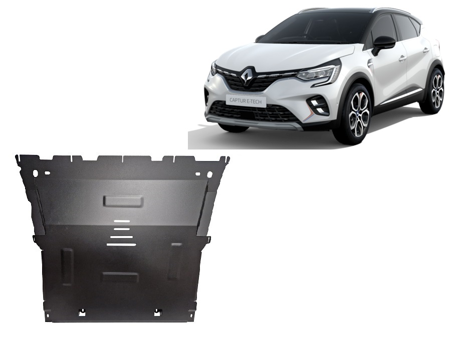 Renault Captur (2019-2026) Engine, Gearbox, Radiator Skid Plate - 2 mm Steel