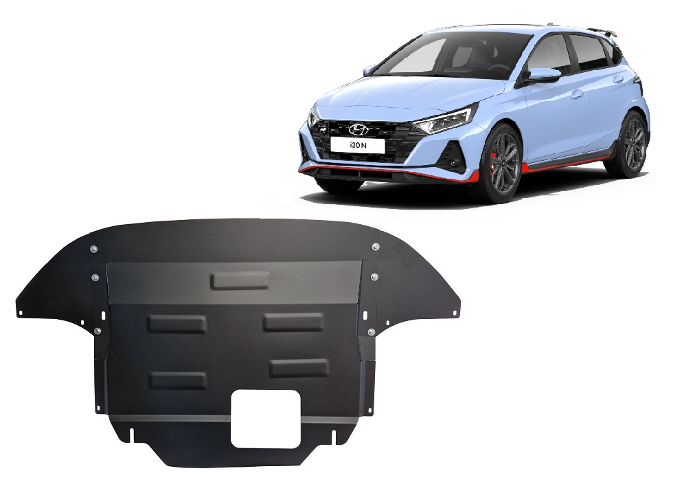 Hyundai i20 (2021-2026) Engine, Front Bumper, Gearbox, Radiator Skid Plate - 2 mm Steel