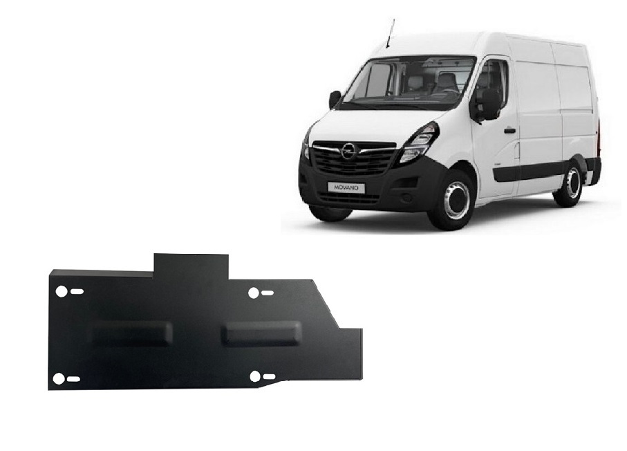 Steel AdBlue tank plate Opel Movano C (2022-2026) Fuel Tank Adblue Skid Plate - 2 mm Steel