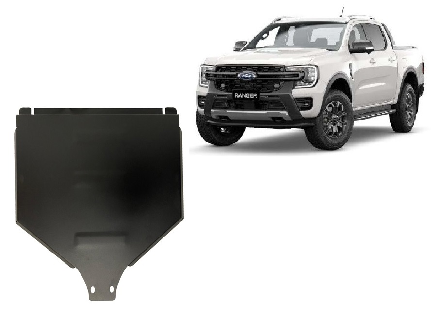 Steel manual gearbox skid plate Ford Ranger (2023-2026) Gearbox Skid Plate - 3 mm Steel