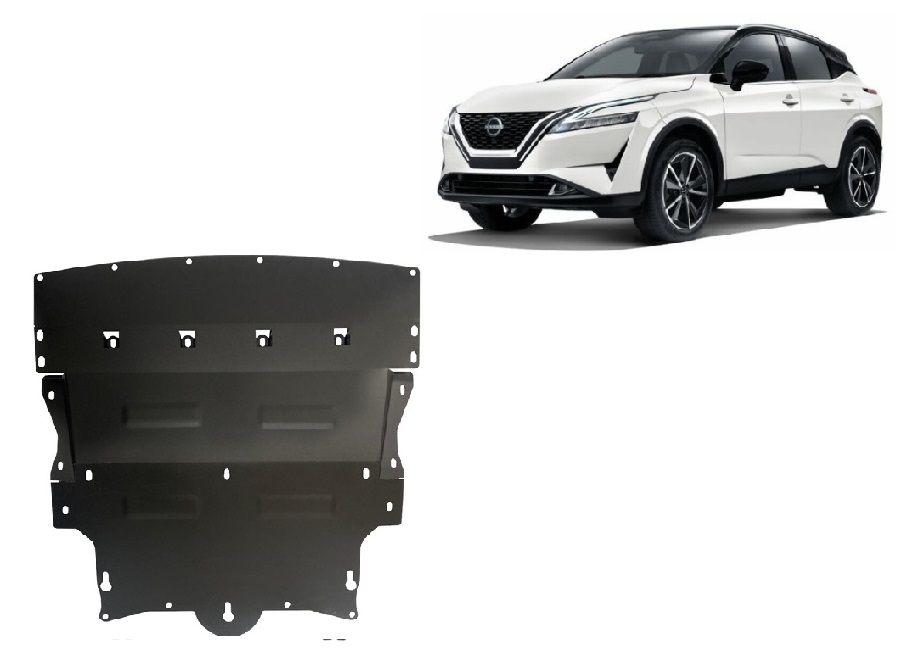 Nissan Qashqai J12 (2021-2026) Engine, Gearbox, Radiator Skid Plate - 2 mm Steel
