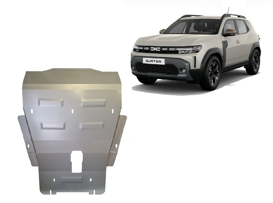 Dacia Duster (2024-2026) Engine, Front Bumper, Gearbox, Radiator Skid Plate - 3 mm Steel - SKU 5941986201676