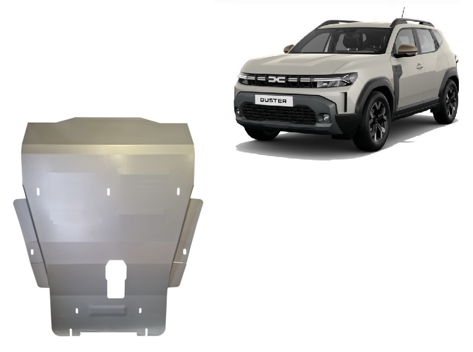 Dacia Duster- 4x4 (2024-2026) Engine, Front Bumper, Gearbox, Radiator Skid Plate - 4 mm Aluminum