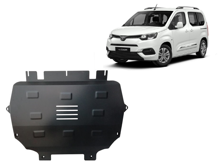 Toyota Proace City Verso (2019-2026) Engine, Gearbox, Radiator Skid Plate - 2 mm Steel