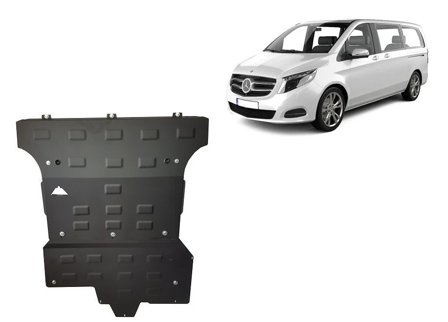 Mercedes Viano W447, 2.2 D, 4x4 (2020-2026) Egr, Engine, Gearbox, Radiator, System Stop&Go Skid Plate - 2.5 mm Steel