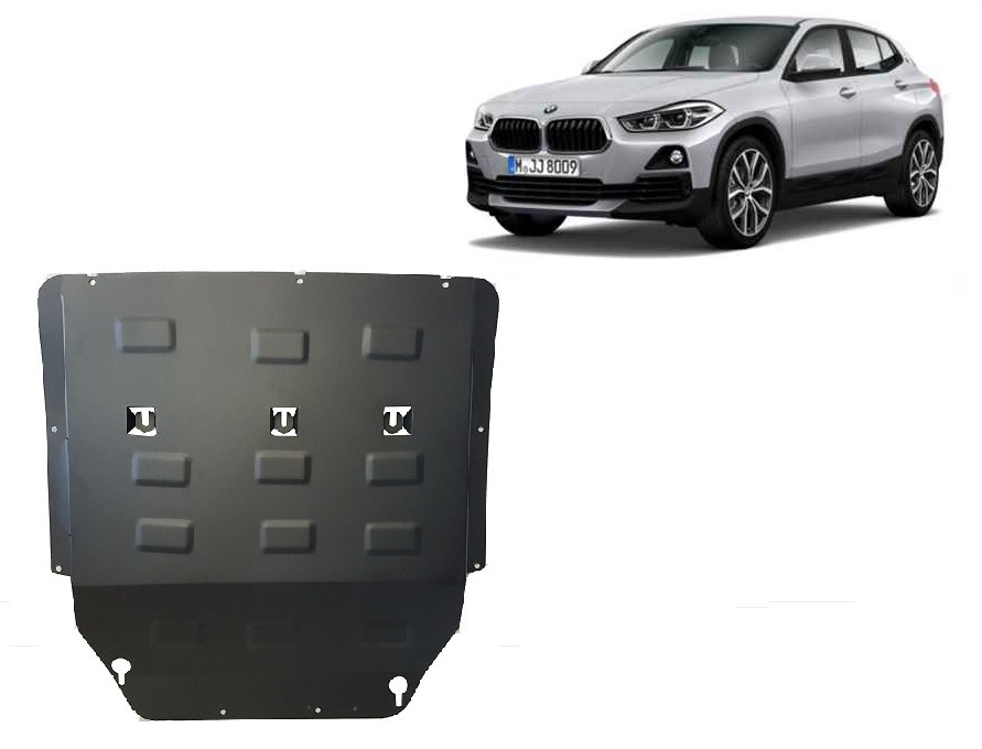 BMW X2 F39 (2017-2022) Engine, Gearbox, Radiator Skid Plate - 2 mm Steel