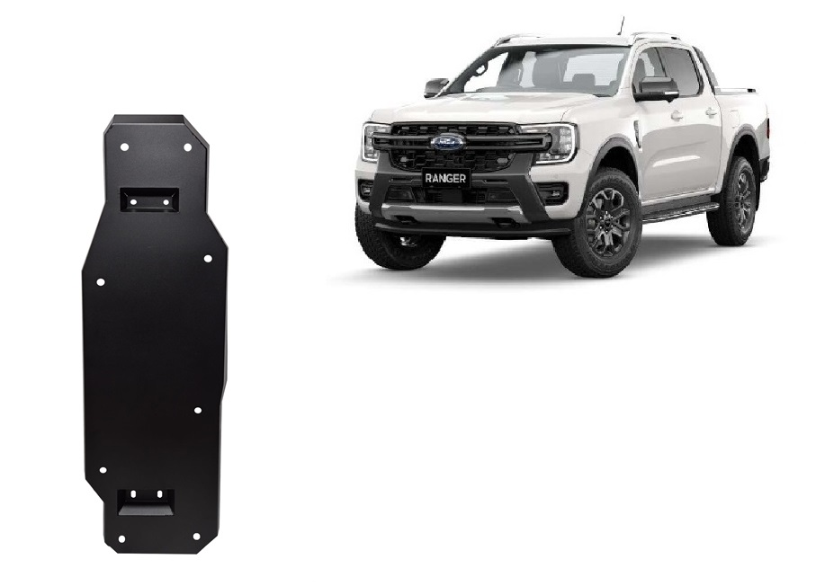 Ford Ranger (MB3G9A147CF; 2643728) (2023-2026) Fuel Tank Skid Plate - 2 mm Steel
