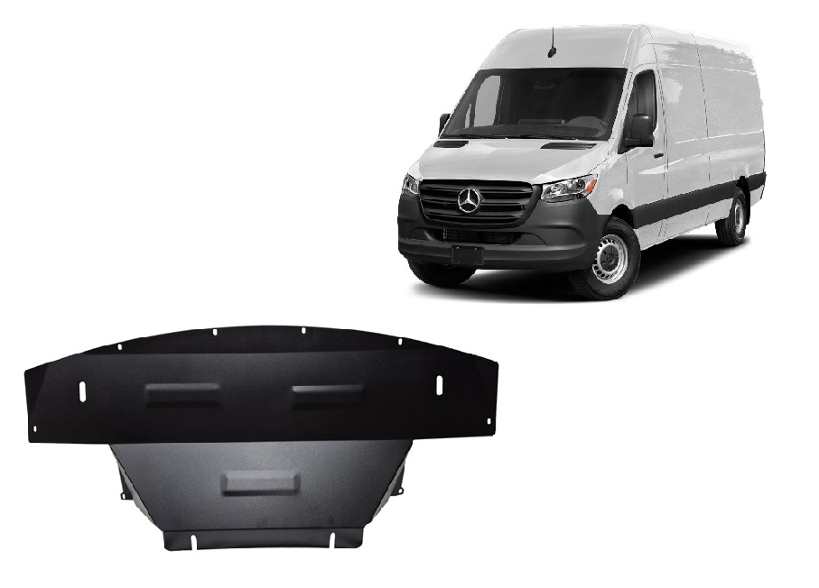 Mercedes Sprinter 907 4x4 (2024-2026) Engine, Front Bumper, Gearbox, Radiator Skid Plate - 2 mm Steel