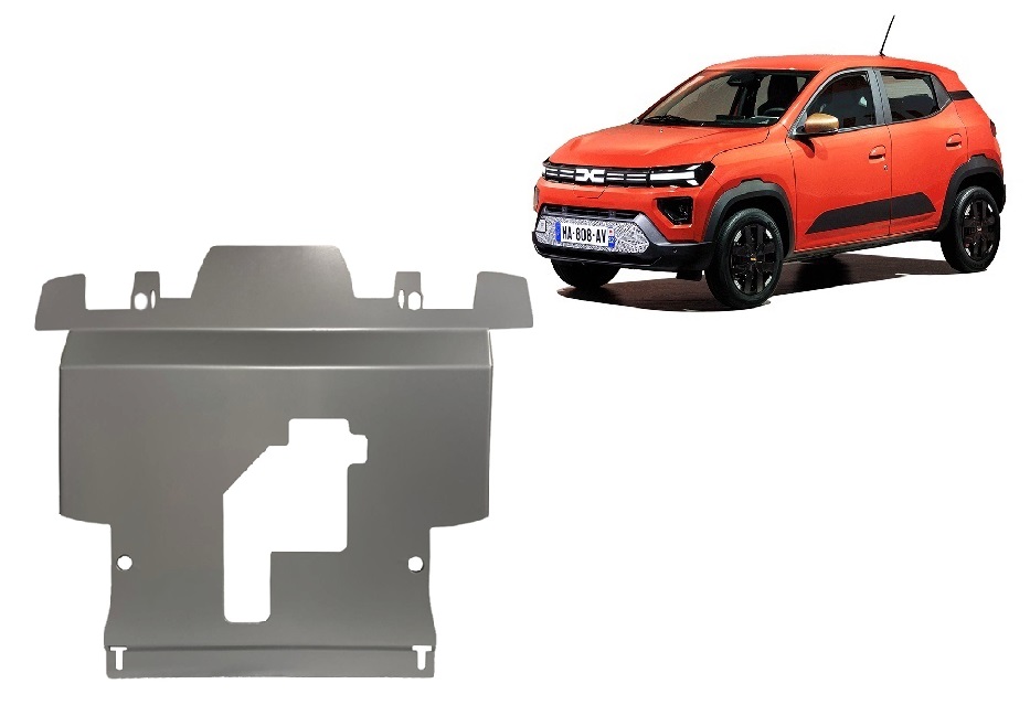 Dacia Spring (2024-2026) Engine, Gearbox, Radiator Skid Plate - 4 mm Aluminum