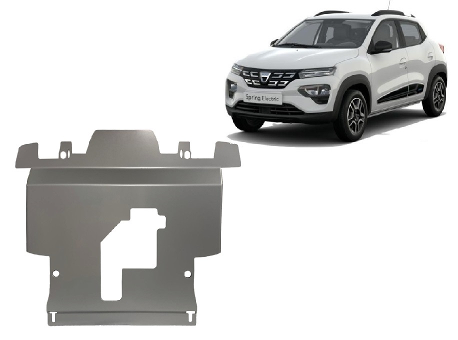 Dacia Spring (2021-2024) Engine, Gearbox, Radiator Skid Plate - 4 mm Aluminum