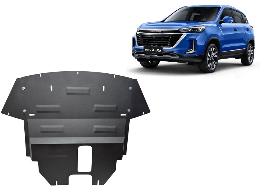 Baic Beijing X35 (2023-2026) Engine, Front Bumper, Gearbox, Radiator Skid Plate - 2 mm Steel