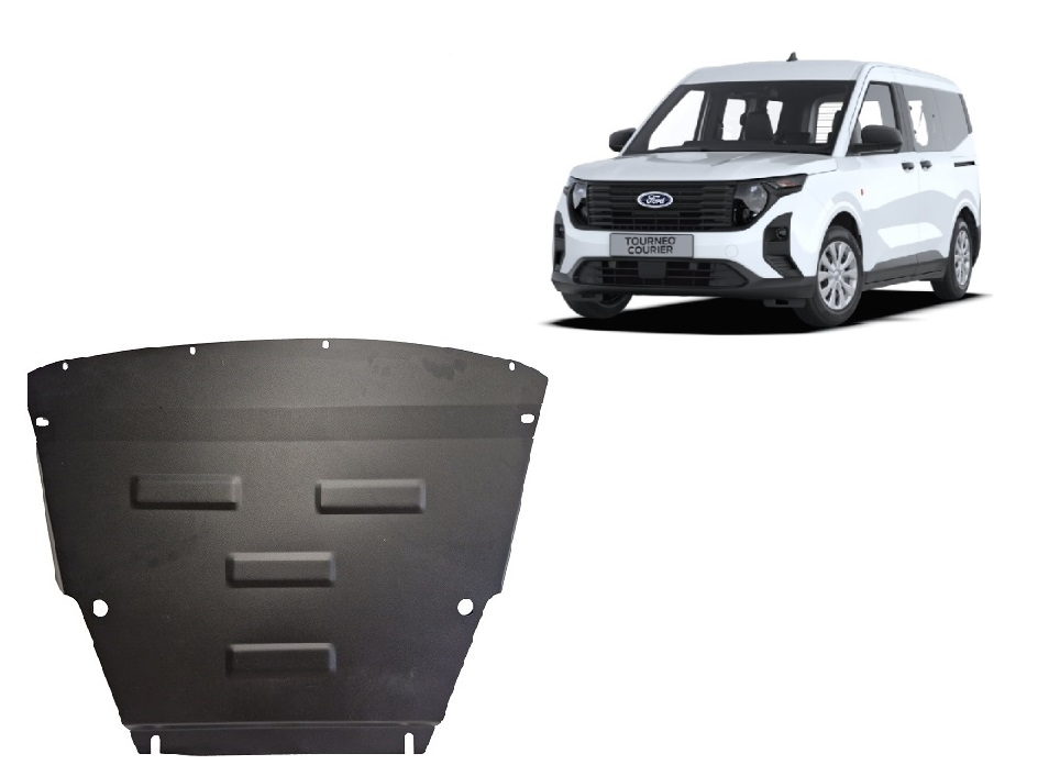 Ford Tourneo Courier (2023-2026) Engine, Gearbox, Radiator Skid Plate - 2 mm Steel