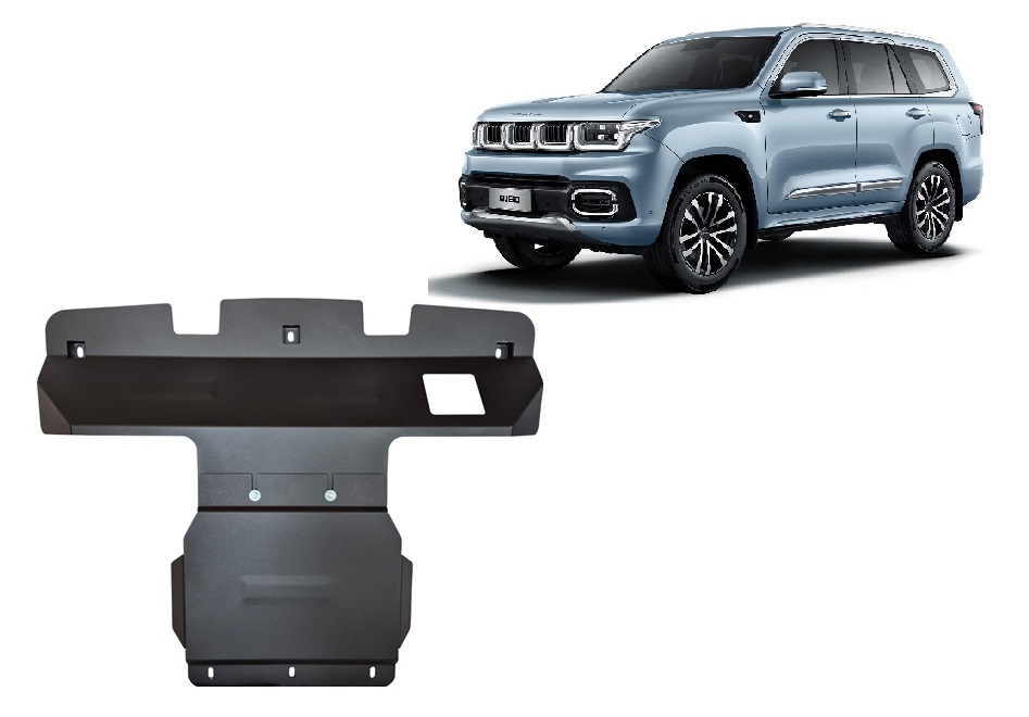 Baic Beijing BJ60 (2022-2026) Engine, Front Bumper, Radiator Skid Plate - 3 mm Steel
