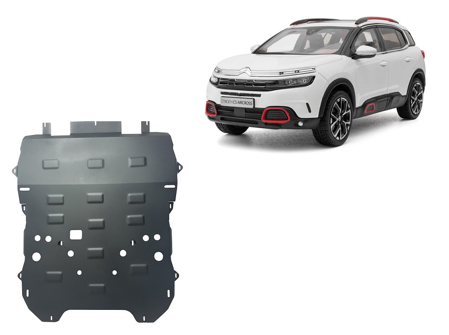 Citroen C5 Aircross (2017-2026) Engine, Front Bumper, Gearbox, Radiator Skid Plate - 2 mm Steel