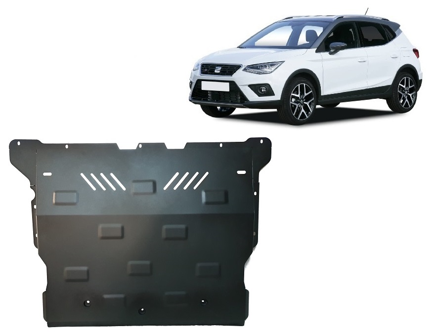 Seat Arona (2017-2026) Engine, Front Bumper, Gearbox, Particle Filter, Radiator Skid Plate - 2 mm Steel