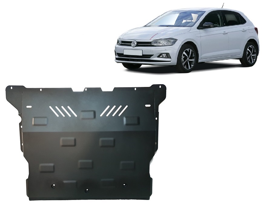 VW Polo (2017-2026) Engine, Front Bumper, Gearbox, Radiator Skid Plate - 2 mm Steel