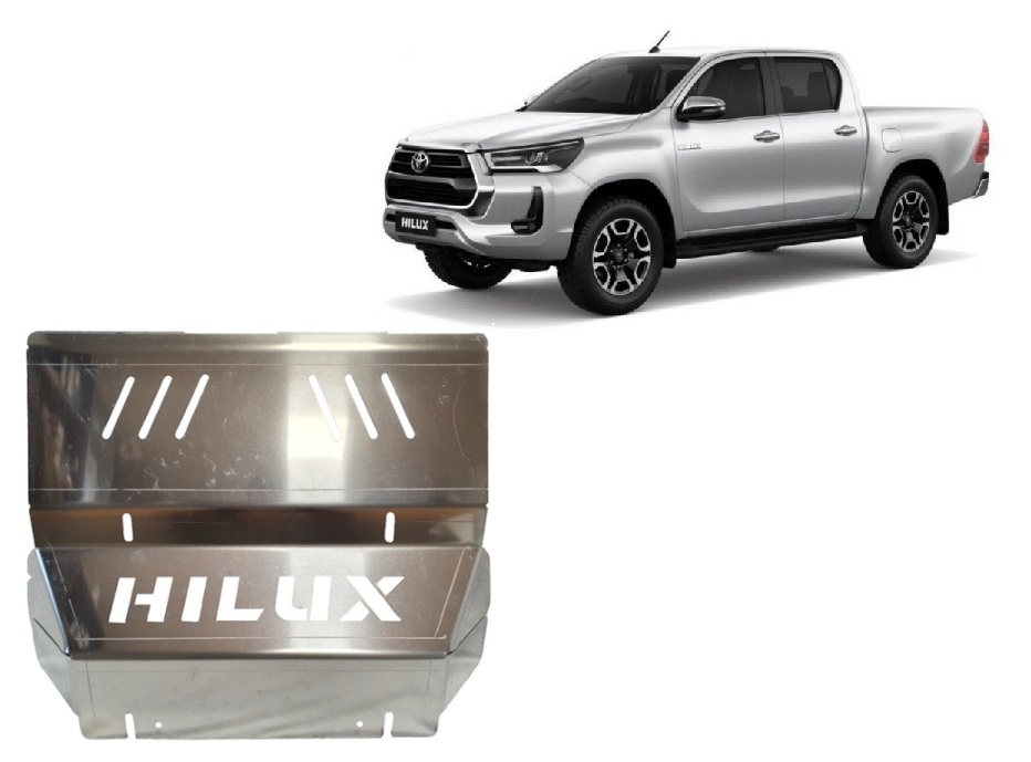Toyota Hilux Invincible (2021-2026) Radiator Skid Plate - 4 mm Aluminum