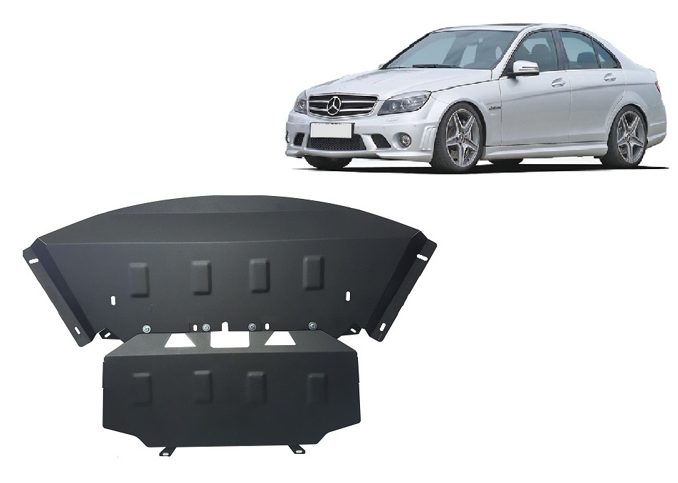 Mercedes C-Class W204 (2006-2014) Engine, Front Bumper, Radiator Skid Plate - 2 mm Steel