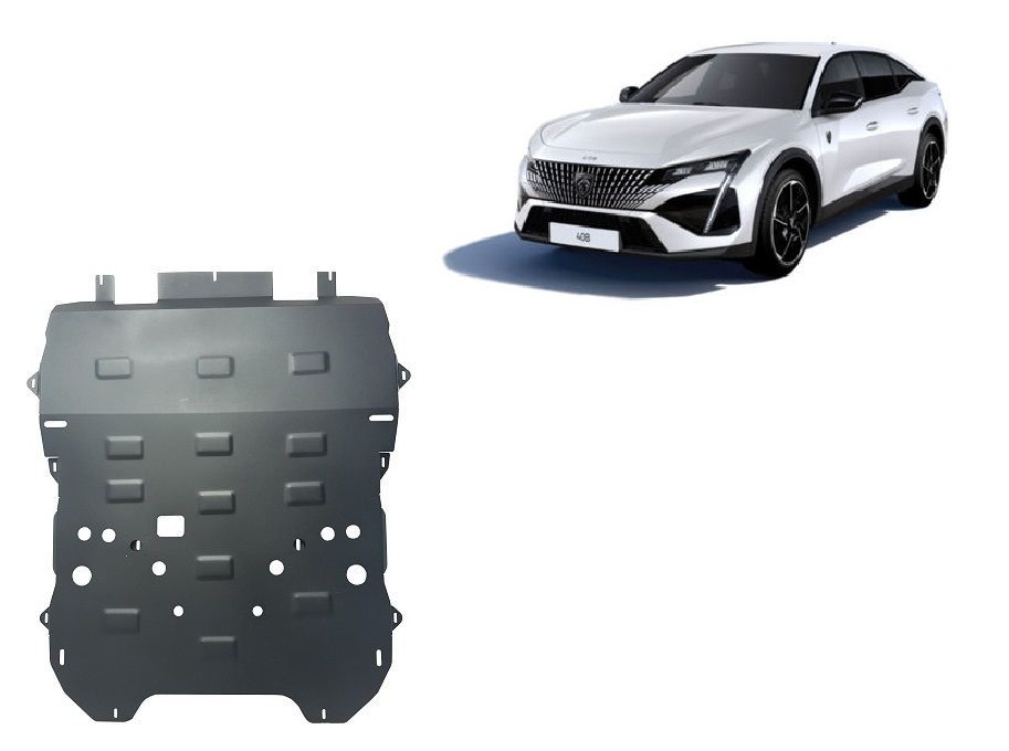 Peugeot 408 (2022-2026) Engine, Front Bumper, Gearbox, Radiator Skid Plate - 2 mm Steel