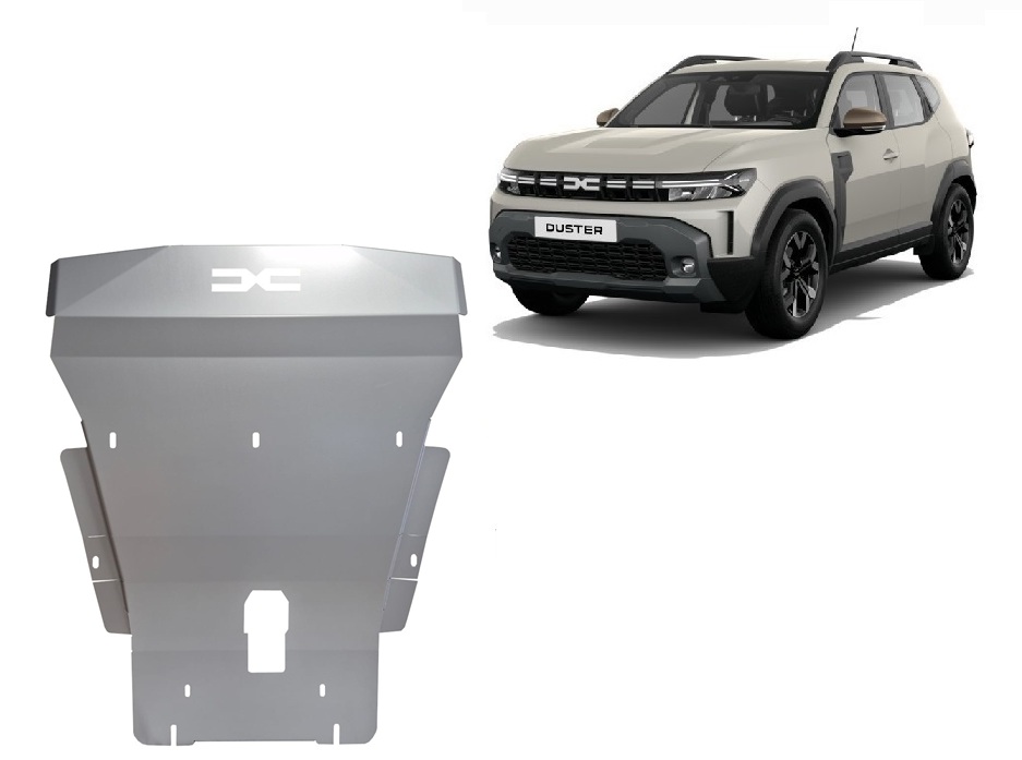 Dacia Duster (2024-2026) Engine, Front Bumper, Gearbox, Radiator Skid Plate - 3 mm Steel - SKU 5941986216014