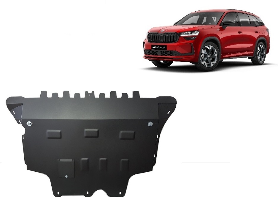 Skoda Kodiaq (2024-2026) Engine, Front Bumper, Gearbox, Radiator Skid Plate - 2 mm Steel