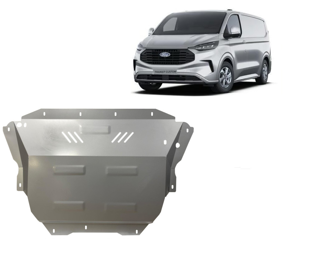 Ford Transit Custom (2023-2026) Engine, Gearbox, Radiator Skid Plate - 2 mm Steel - SKU 5941986203120