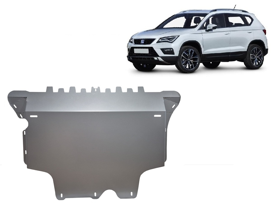 Seat Ateca (2016-2026) Engine, Front Bumper, Gearbox, Radiator Skid Plate - 3 mm Aluminum