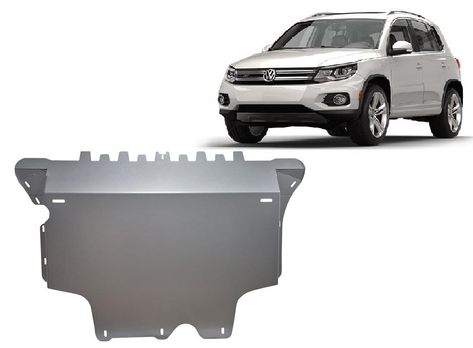 Volkswagen Tiguan (2016-2026) Engine, Front Bumper, Gearbox, Radiator Skid Plate - 3 mm Aluminum