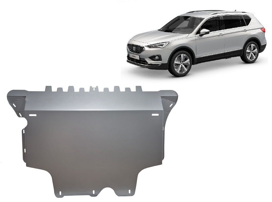 Seat Tarraco (2018-2026) Engine, Front Bumper, Gearbox, Radiator Skid Plate - 3 mm Aluminum