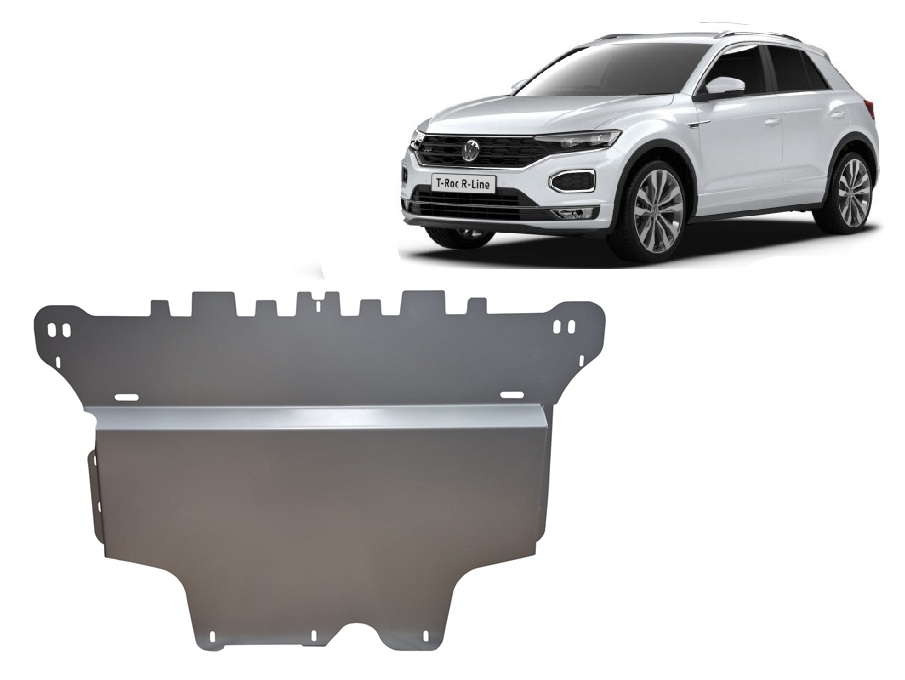 Volkswagen T-Roc (2017-2026) Engine, Front Bumper, Gearbox, Radiator Skid Plate - 3 mm Aluminum
