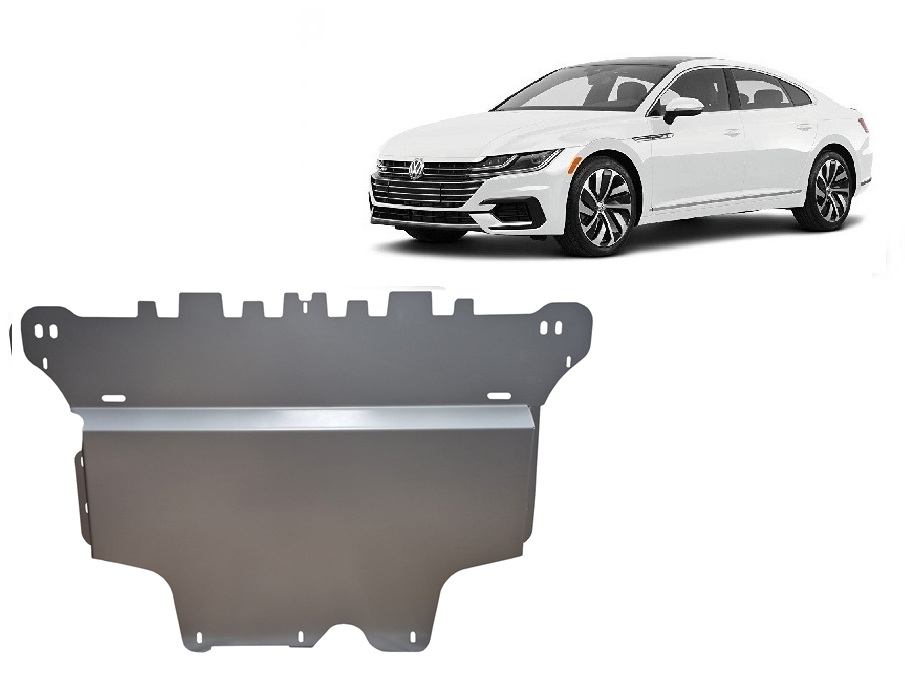 VW Arteon (2017-2026) Engine, Front Bumper, Gearbox, Radiator Skid Plate - 3 mm Aluminum